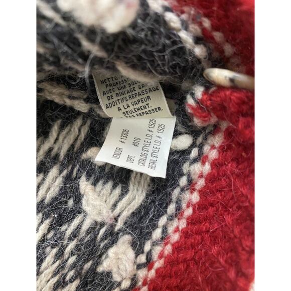 Eddie Bauer Sweater Womens M Multicolor Fair Isle Cardigan Button Wool Alpaca - Picture 5 of 9